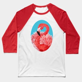 Pink Tropical Flamingo Baseball T-Shirt